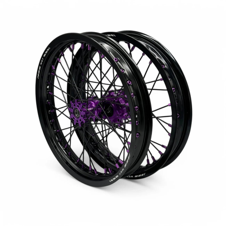 Supermoto 17x17 Wheel Set - Pinned Electric