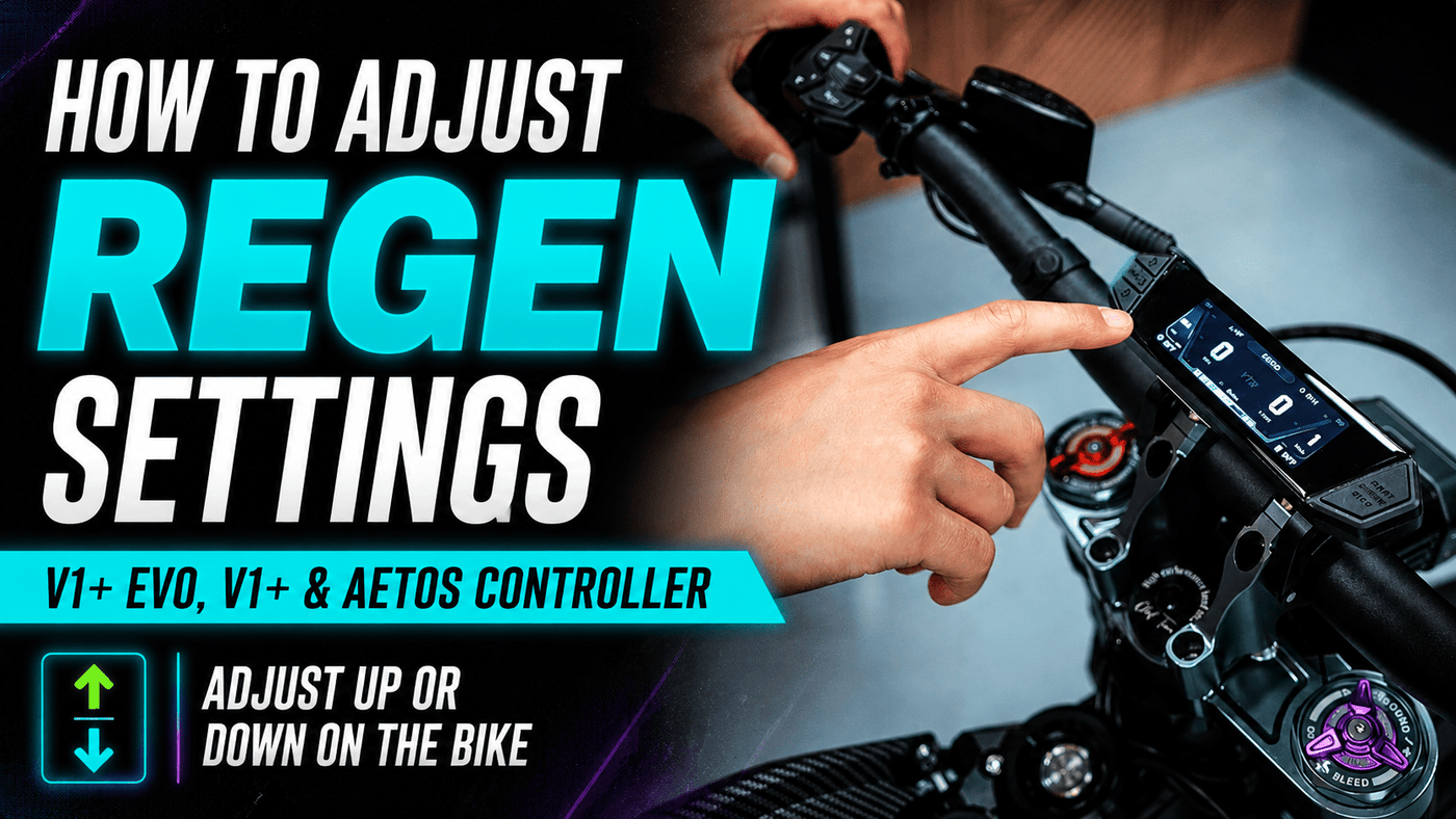 How to Adjust Regen Settings on the Ventus V1+ EVO, V1+ & Aetos Controller - Pinned Electric