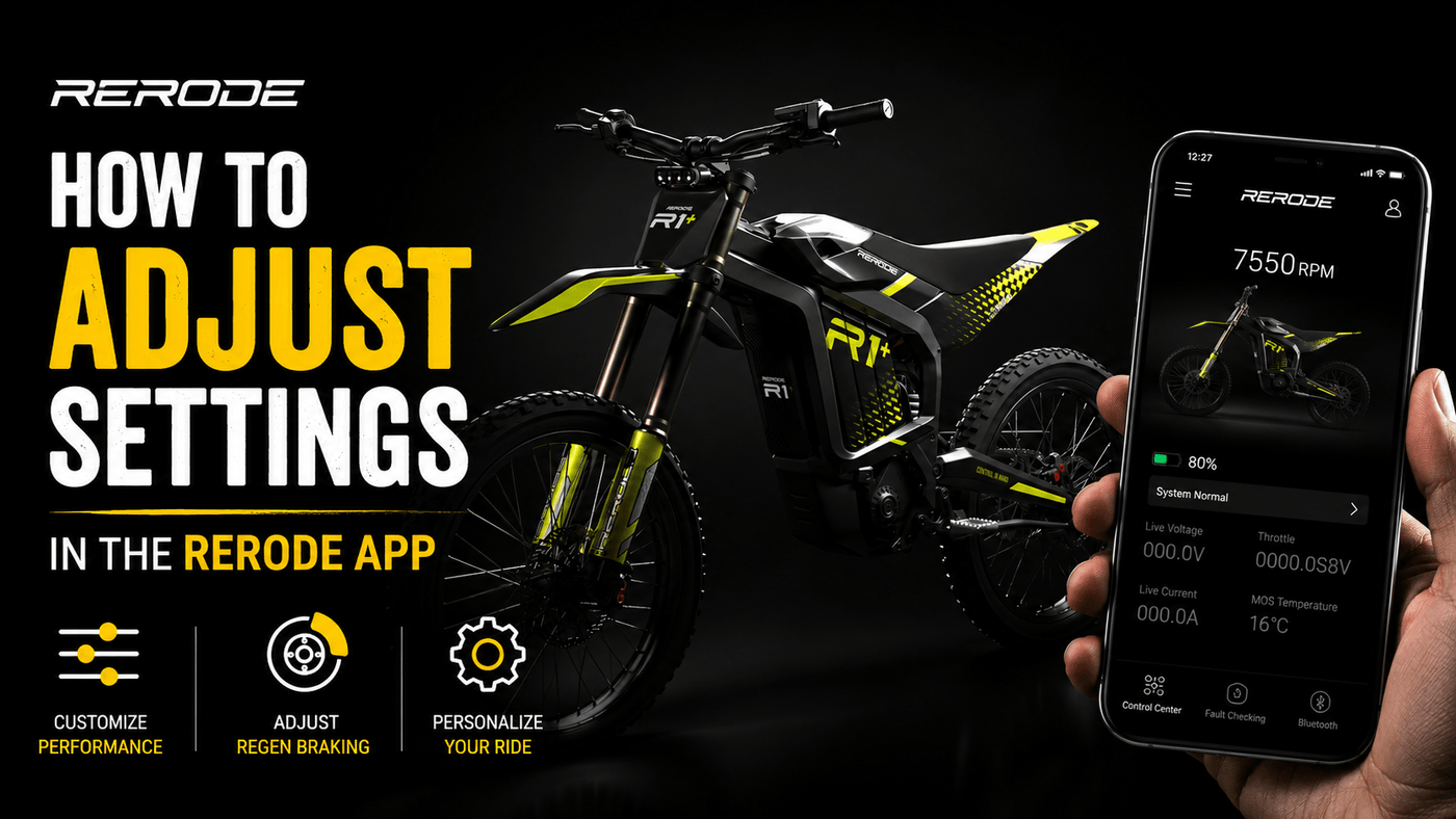 How to Adjust settings in the Rerode App. - Pinned Electric