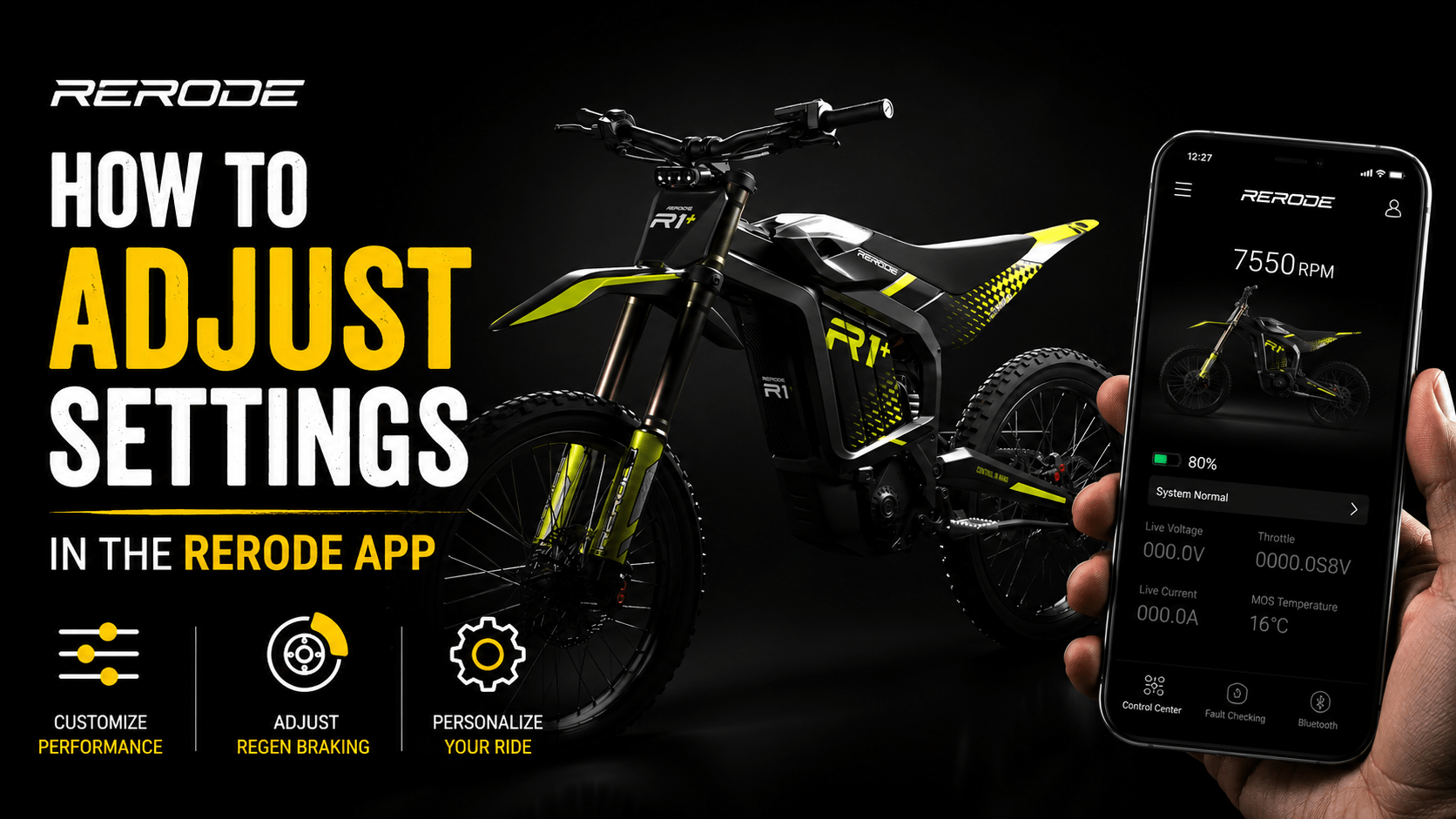 How to Adjust settings in the Rerode App. - Pinned Electric