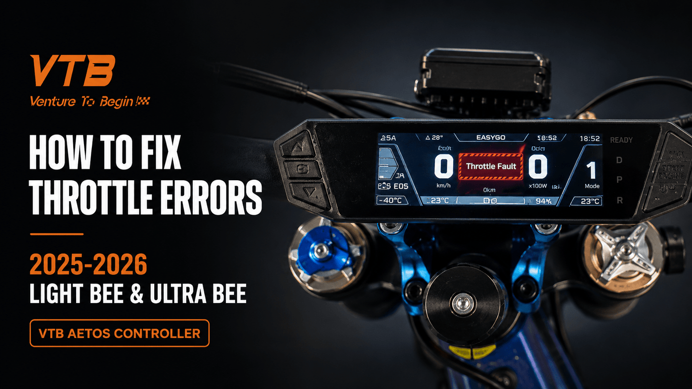 How to Fix Throttle Errors on 2025-2026 Light Bee & Ultra Bee with a VTB Aetos Controller - Pinned Electric