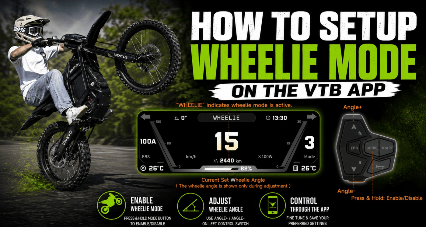 How to Setup Wheelie Mode on the VTB App | Ventus V1+, V1+ EVO, & Aetos - Pinned Electric