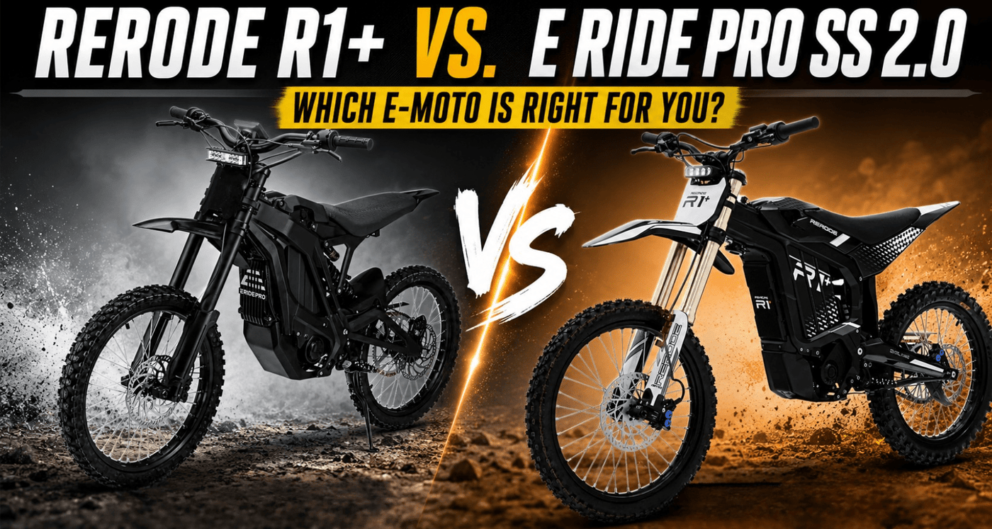 Rerode R1+ vs. E Ride Pro SS 2.0: Which Electric Dirt Bike Should You Buy? - Pinned Electric