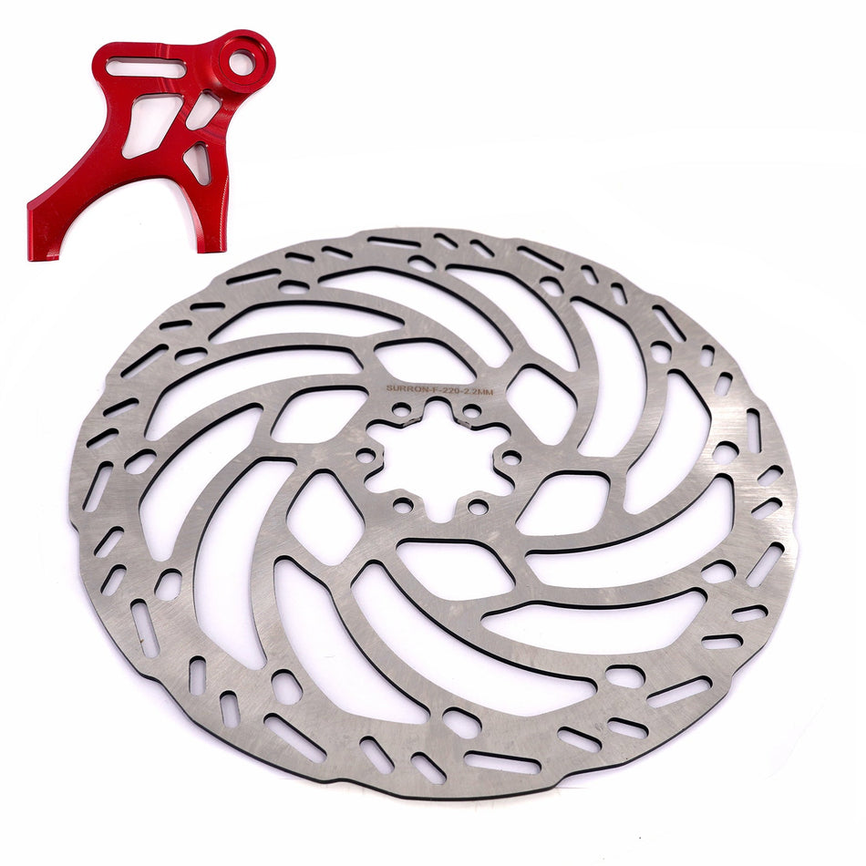 KKE Rear 220MM Disc with Adapter For SurRon Light Bee X, Segway X160/X260, E-Ride Pro SS