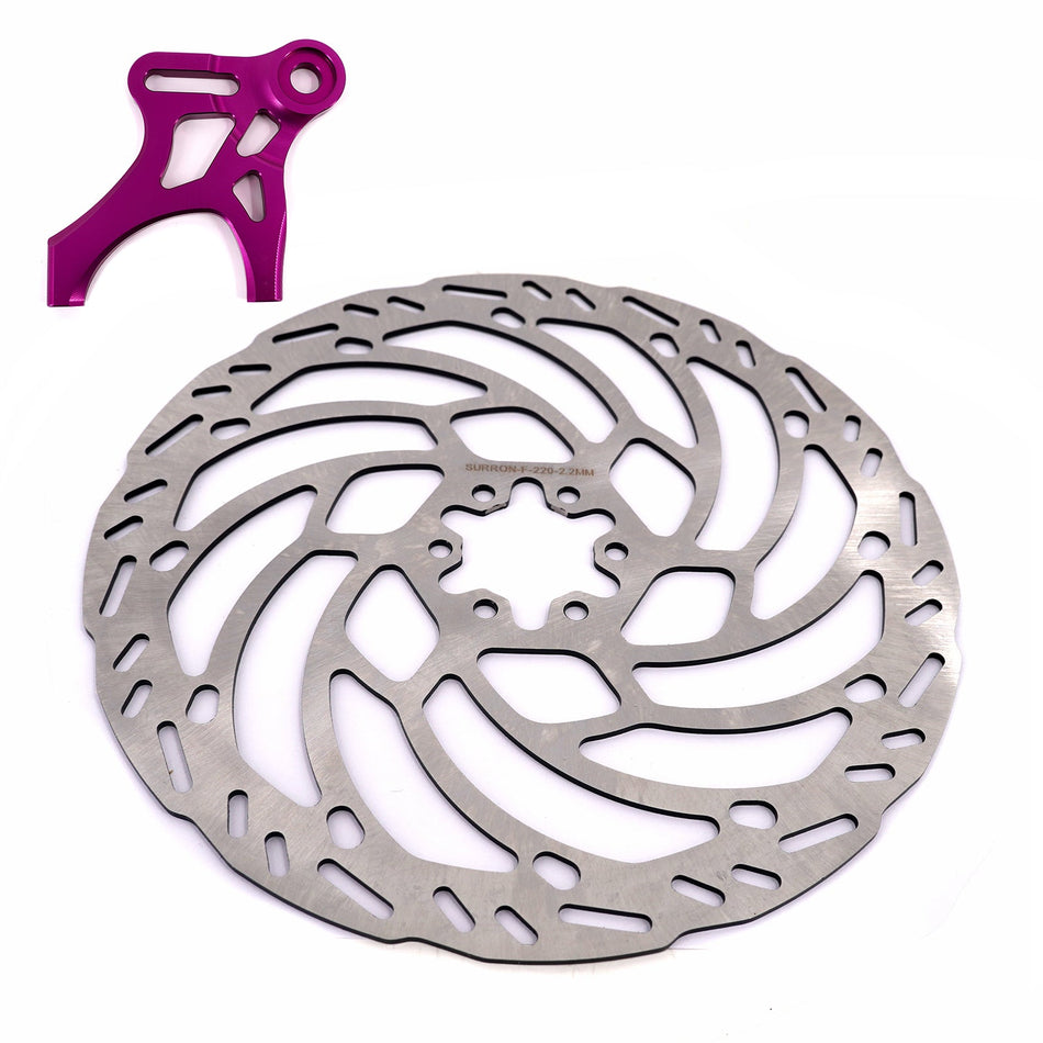 KKE Rear 220MM Disc with Adapter For SurRon Light Bee X, Segway X160/X260, E-Ride Pro SS