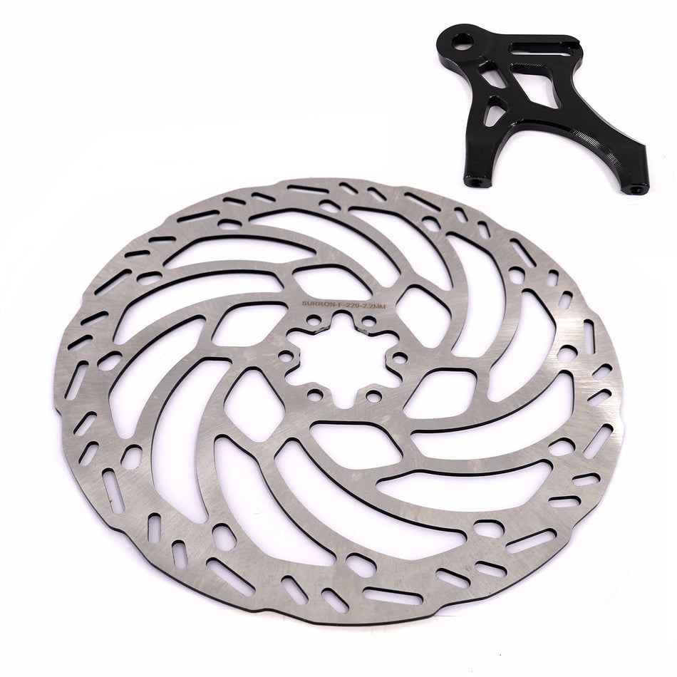 KKE Rear 220MM Disc with Adapter For SurRon Light Bee X, Segway X160/X260, E-Ride Pro SS