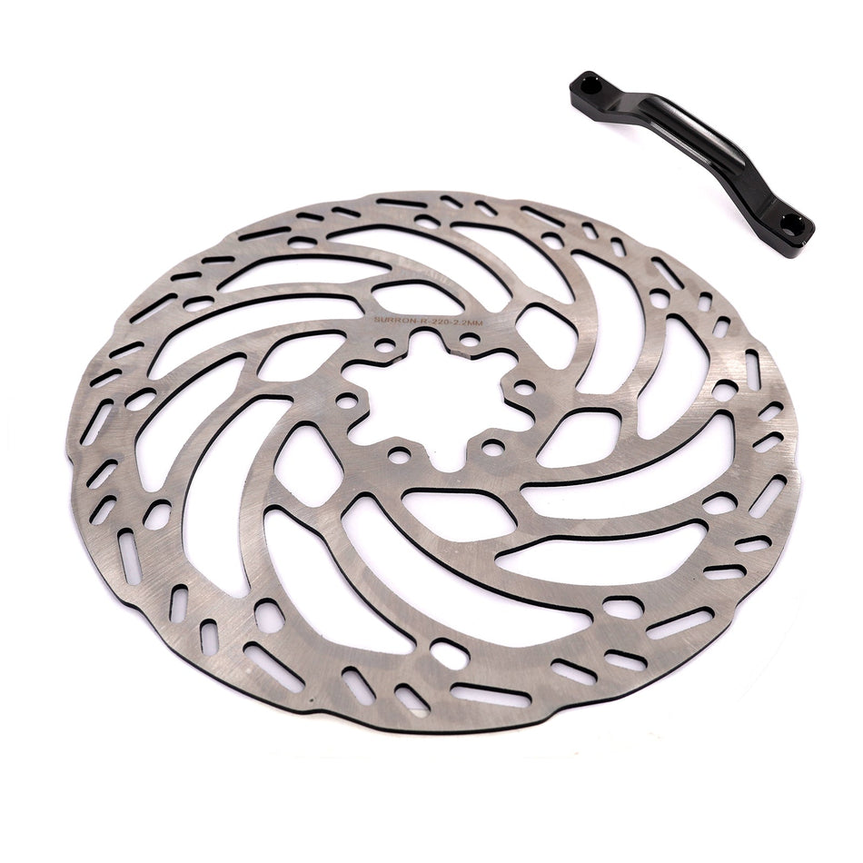 KKE Front 220MM Disc with Adapter For Surron Light Bee X, Segway X160/X260, E-Ride Pros SS, Talaria MX3