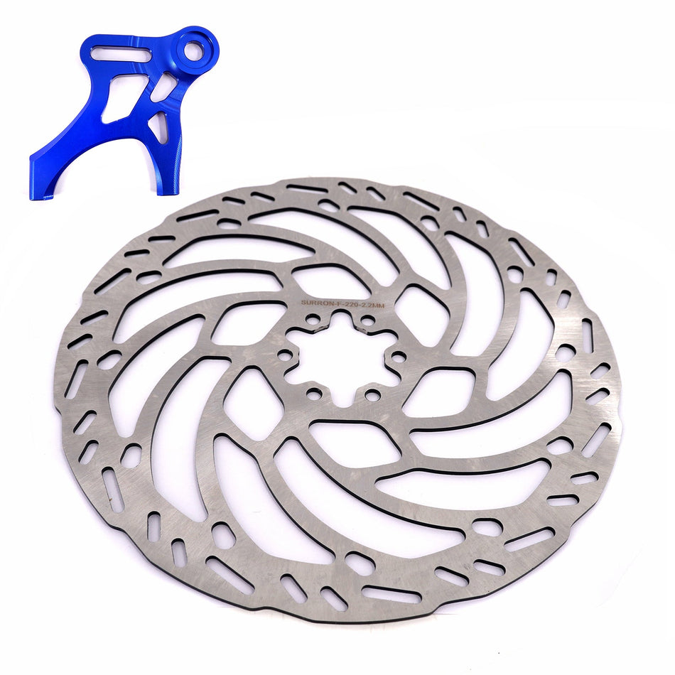 KKE Rear 220MM Disc with Adapter For SurRon Light Bee X, Segway X160/X260, E-Ride Pro SS