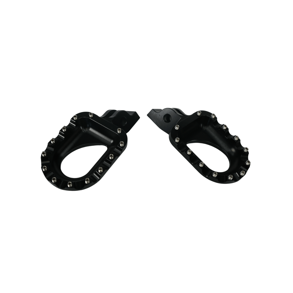 AL EX Black Footpegs (Arctic Leopard OEM) - Pinned Electric