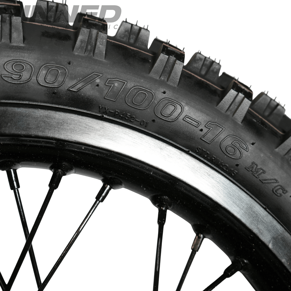 AL XE Pro 16" Rear Wheel and Dirt Tires (Arctic Leopard XE Pro OEM) - Pinned Electric