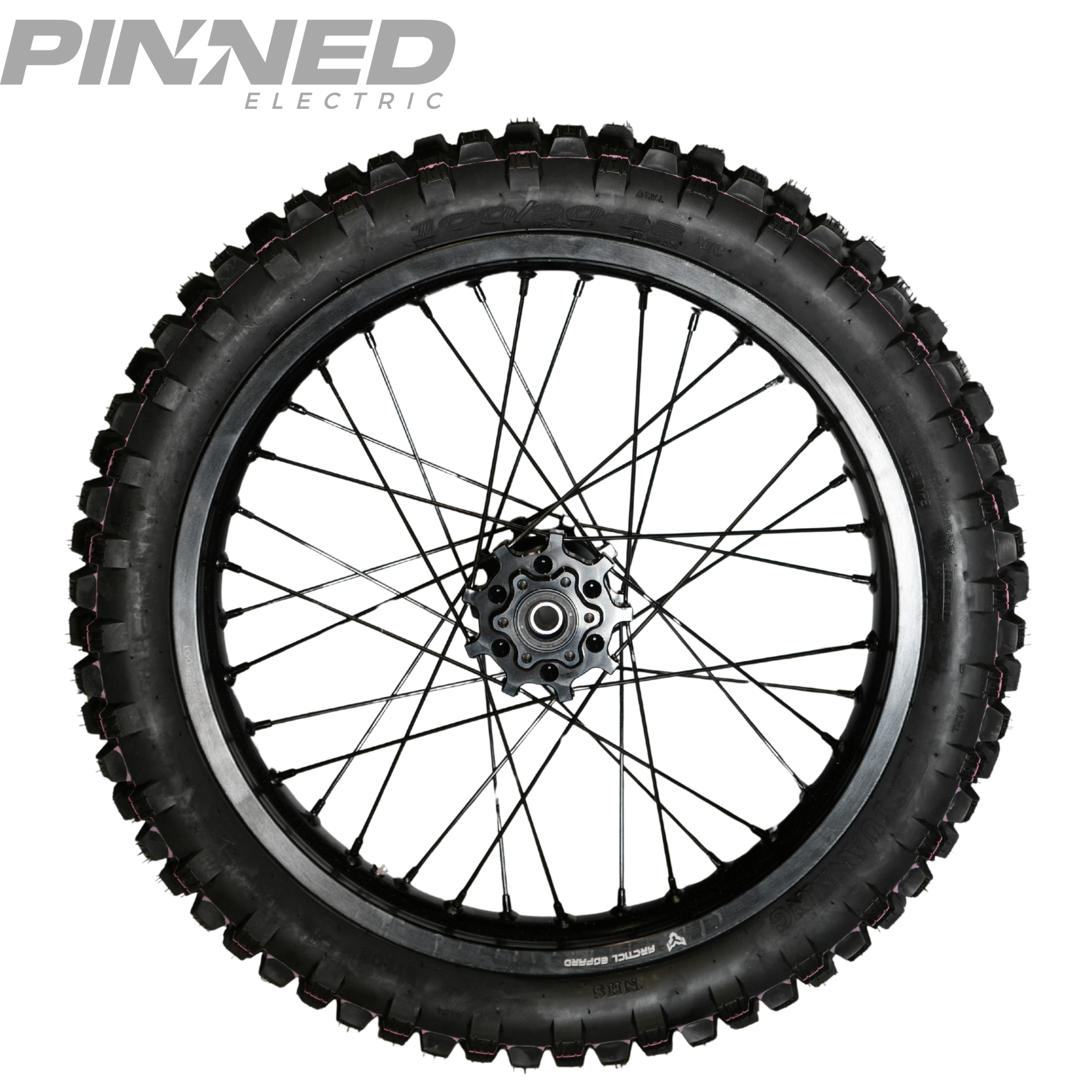 AL XE Pro 18" Rear Wheel and Dirt Tires (Arctic Leopard XE Pro OEM) - Pinned Electric