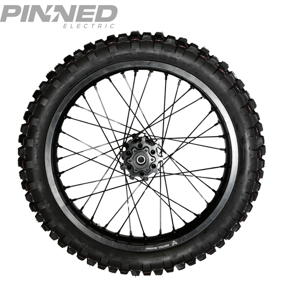 AL XE Pro 18" Rear Wheel and Dirt Tires (Arctic Leopard XE Pro OEM) - Pinned Electric