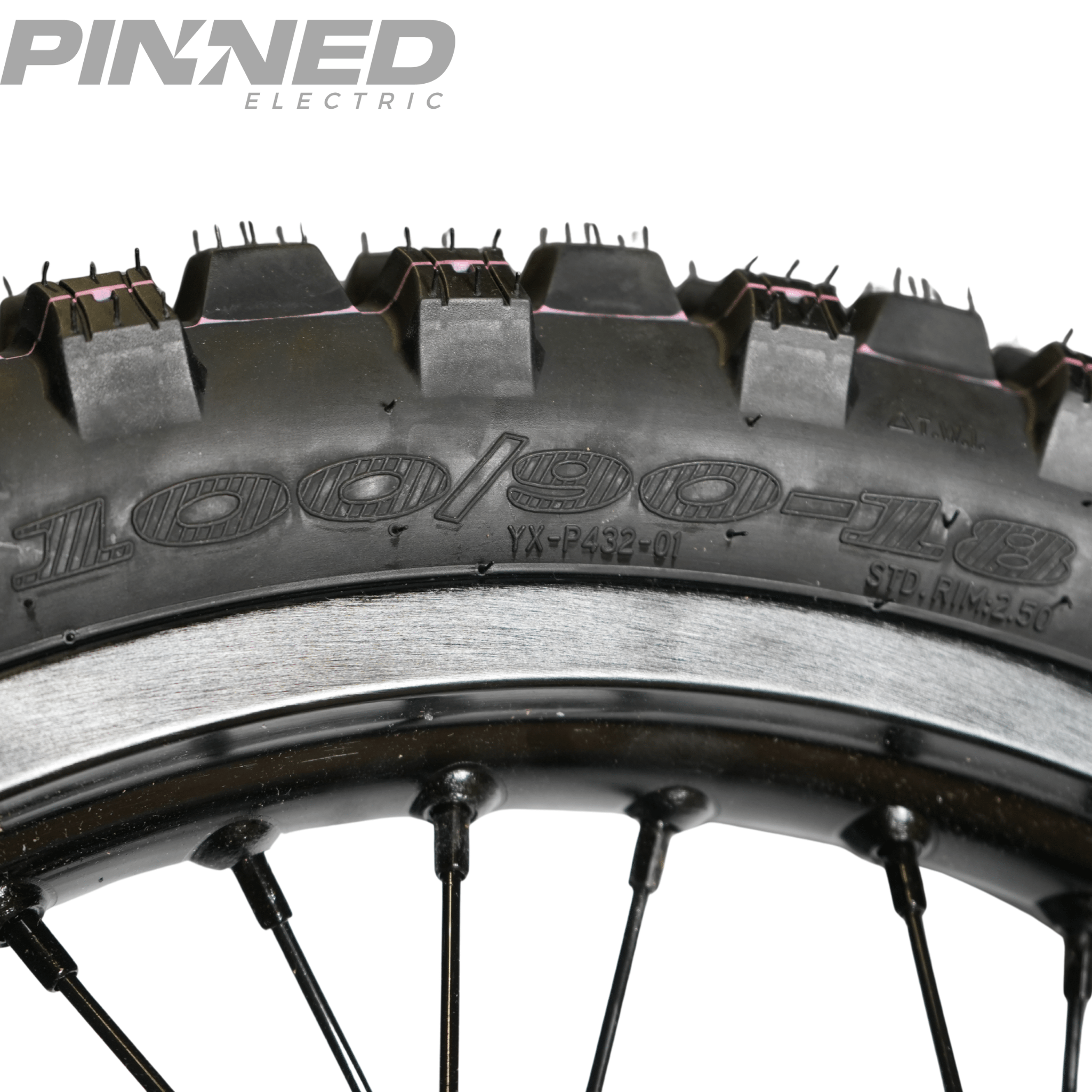 AL XE Pro 18" Rear Wheel and Dirt Tires (Arctic Leopard XE Pro OEM) - Pinned Electric