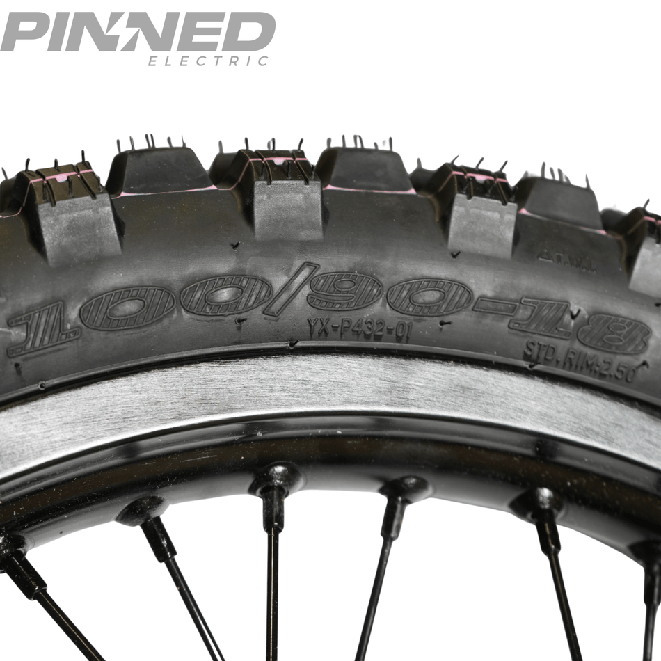 AL XE Pro 18" Rear Wheel and Dirt Tires (Arctic Leopard XE Pro OEM) - Pinned Electric