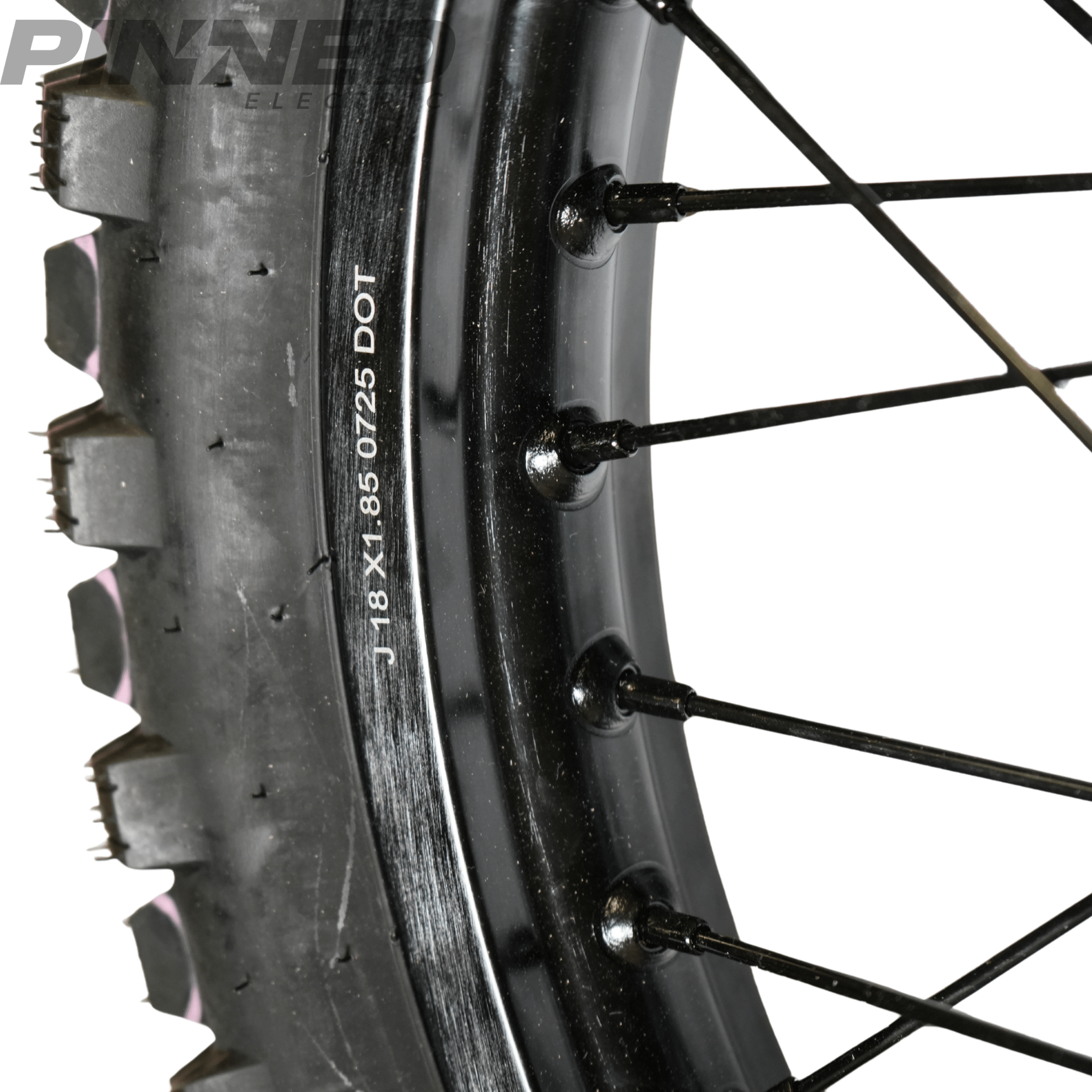 AL XE Pro 18" Rear Wheel and Dirt Tires (Arctic Leopard XE Pro OEM) - Pinned Electric