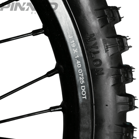 AL XE Pro 19" Front Wheel and Dirt Tires (Arctic Leopard XE Pro OEM) - Pinned Electric