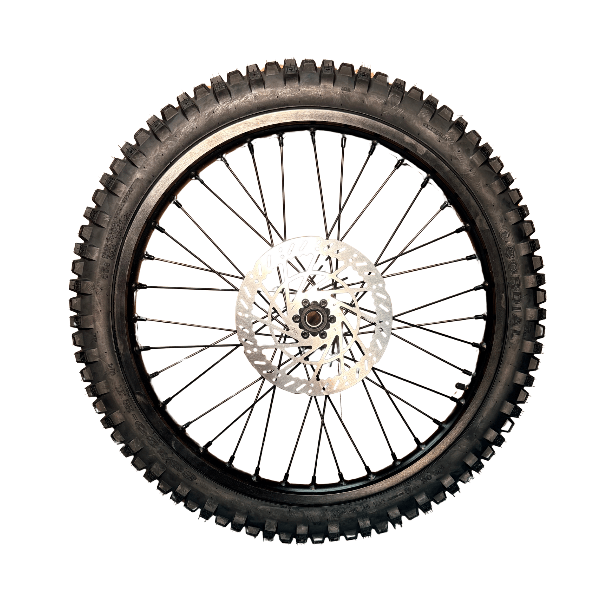 AL XE Pro 19" Front Wheel and Dirt Tires (Arctic Leopard XE Pro OEM) - Pinned Electric