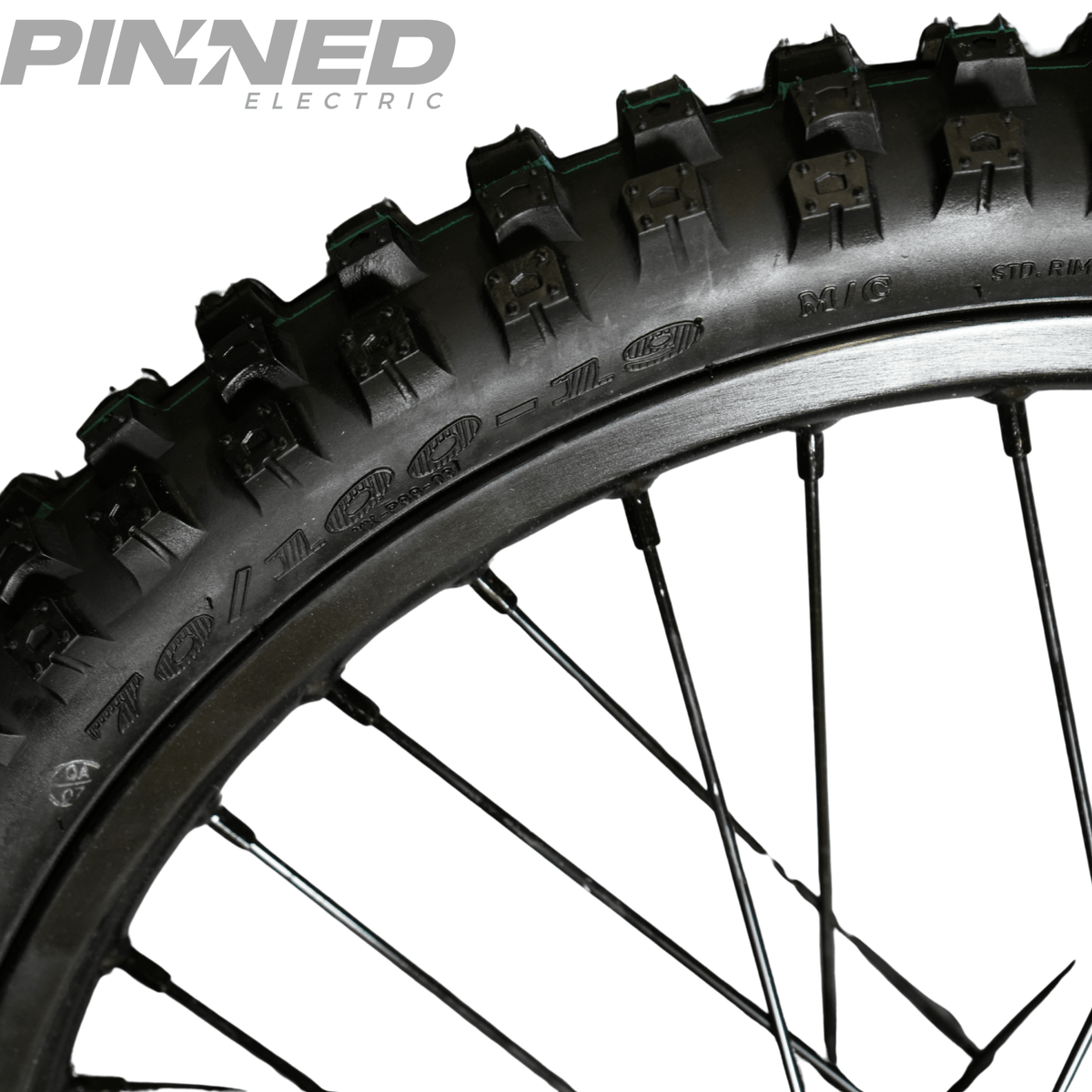 AL XE Pro 19" Front Wheel and Dirt Tires (Arctic Leopard XE Pro OEM) - Pinned Electric