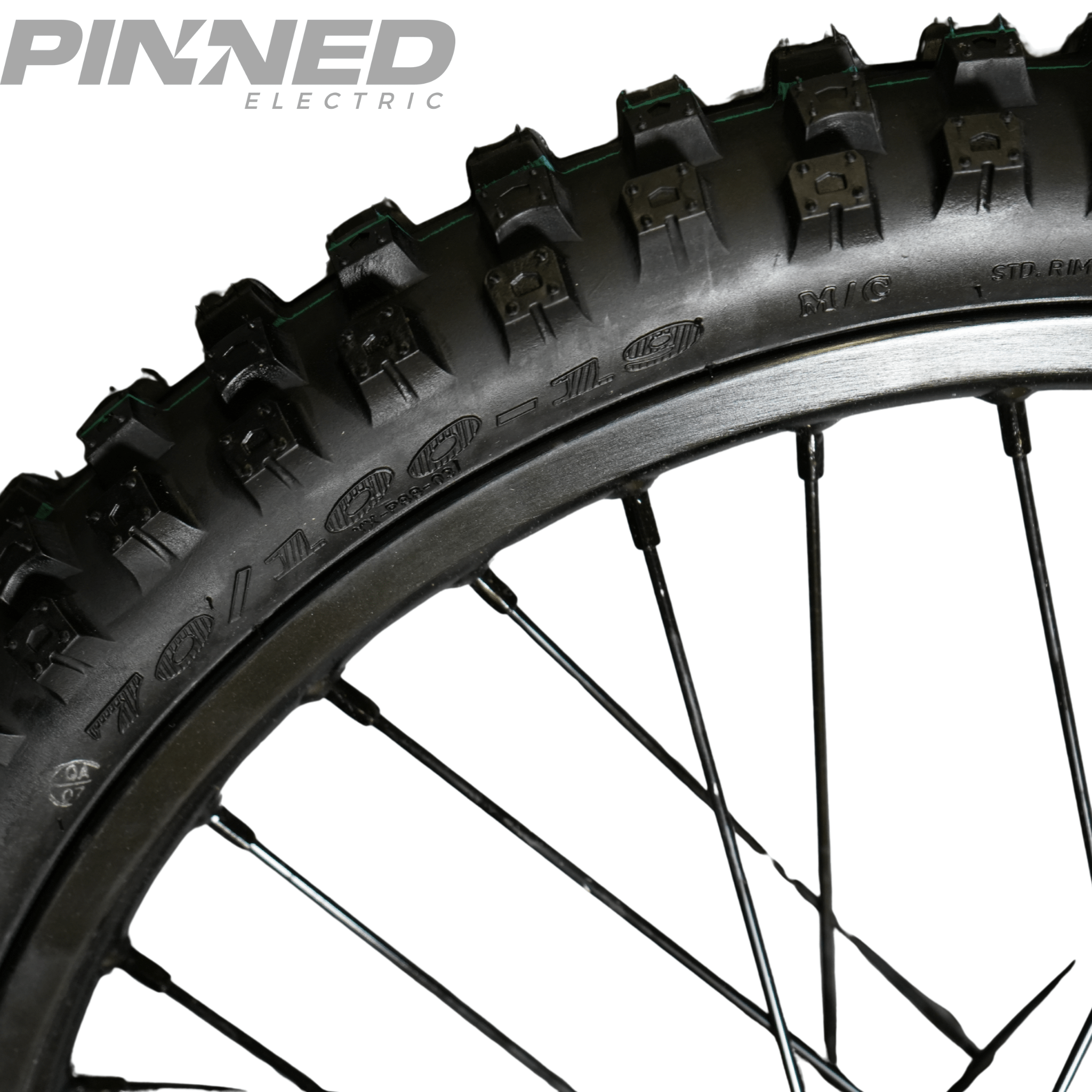 AL XE Pro 19" Front Wheel and Dirt Tires (Arctic Leopard XE Pro OEM) - Pinned Electric