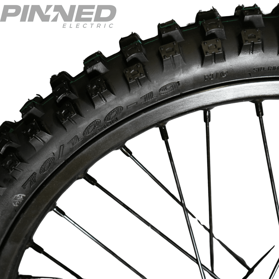 AL XE Pro 19" Front Wheel and Dirt Tires (Arctic Leopard XE Pro OEM) - Pinned Electric