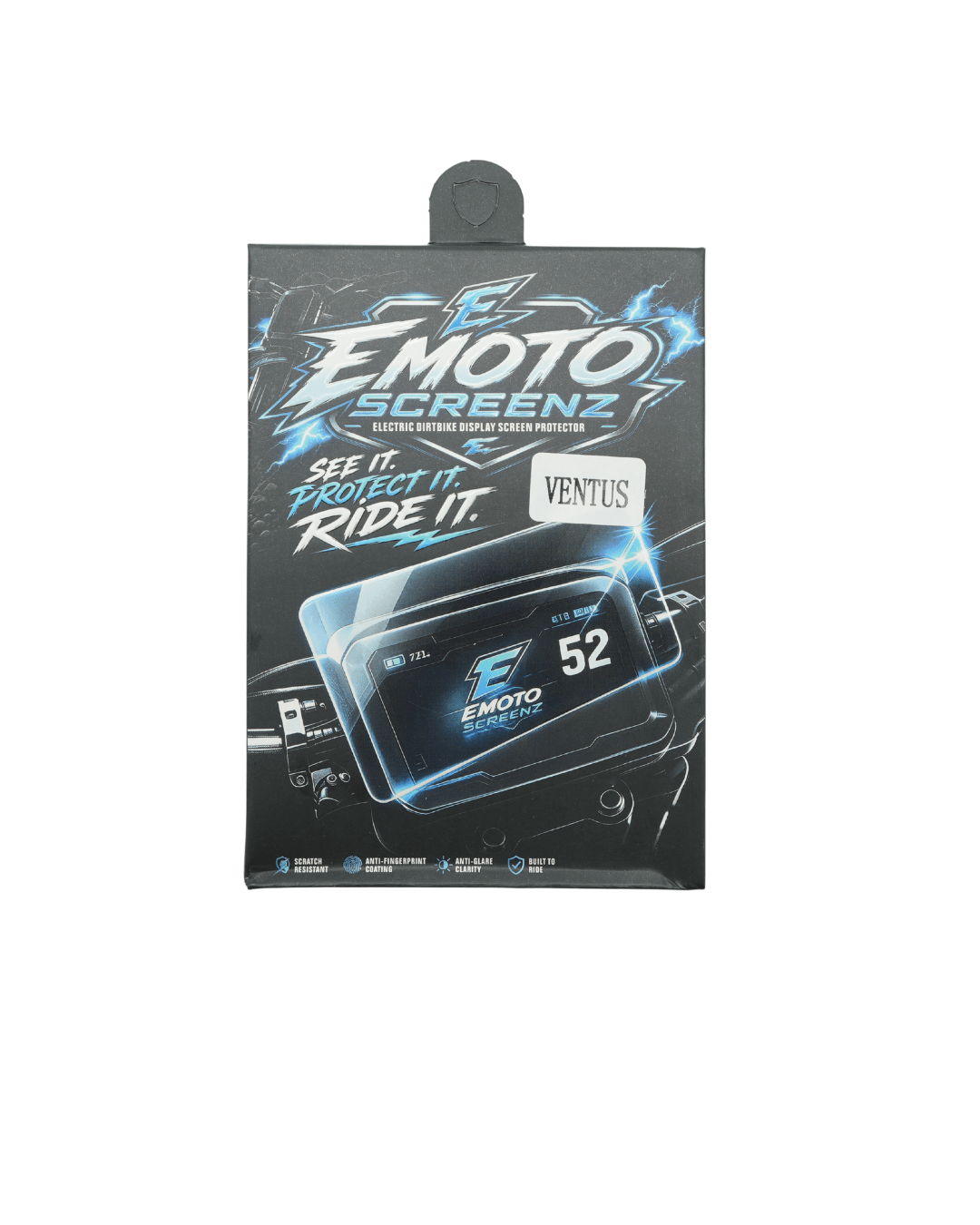 Emoto Screenz Tempered Glass Display Screen Protector – Electric Dirtbike - Pinned Electric