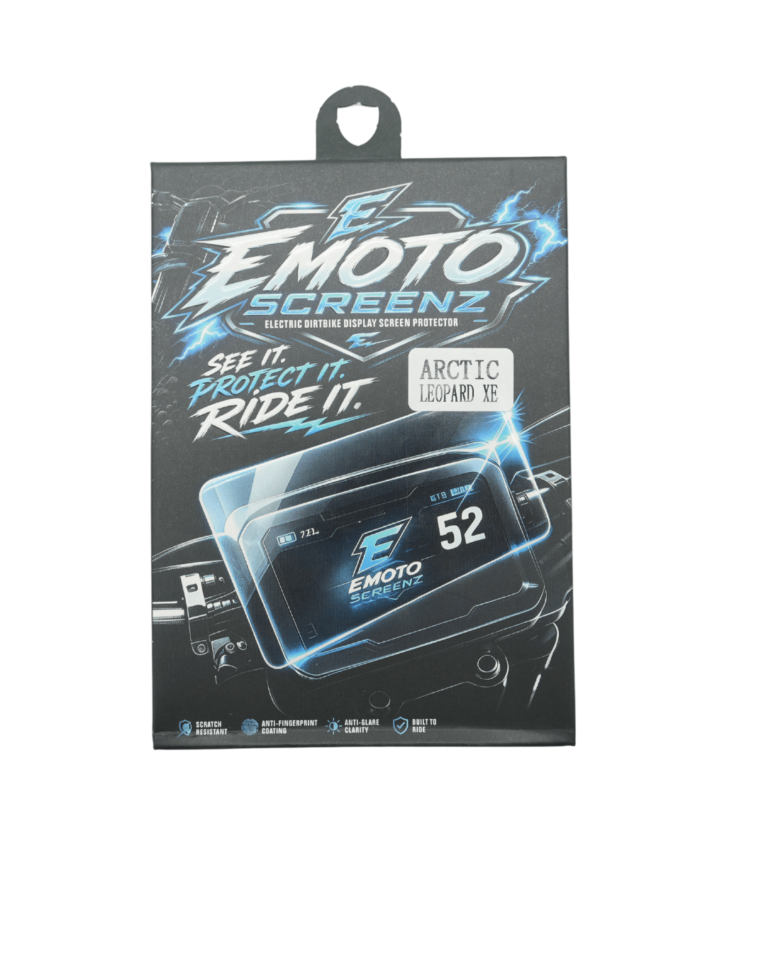 Emoto Screenz Tempered Glass Display Screen Protector – Electric Dirtbike - Pinned Electric