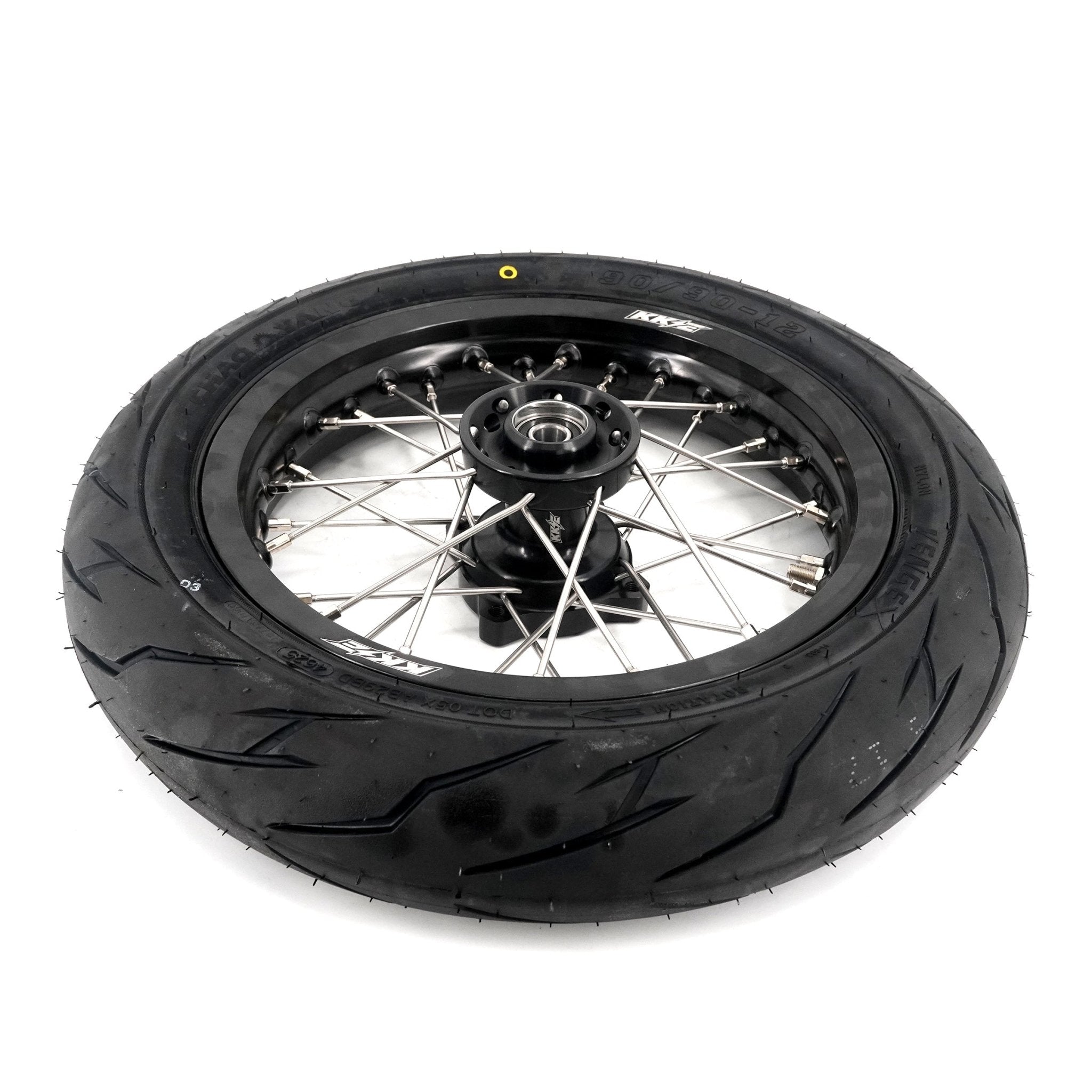 KKE 1.85*12'' & 2.15*12'' E-Bike Mini Wheels Kit with Tires Fit For Rawrr Mantis Mini 2024, Mini R/R17 2025-2026 Black - Pinned Electric