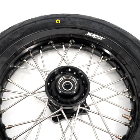 KKE 1.85*12'' & 2.15*12'' E-Bike Mini Wheels Kit with Tires Fit For Rawrr Mantis Mini 2024, Mini R/R17 2025-2026 Black - Pinned Electric
