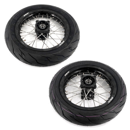 KKE 1.85*12'' & 2.15*12'' E-Bike Mini Wheels Kit with Tires Fit For Rawrr Mantis Mini 2024, Mini R/R17 2025-2026 Black - Pinned Electric