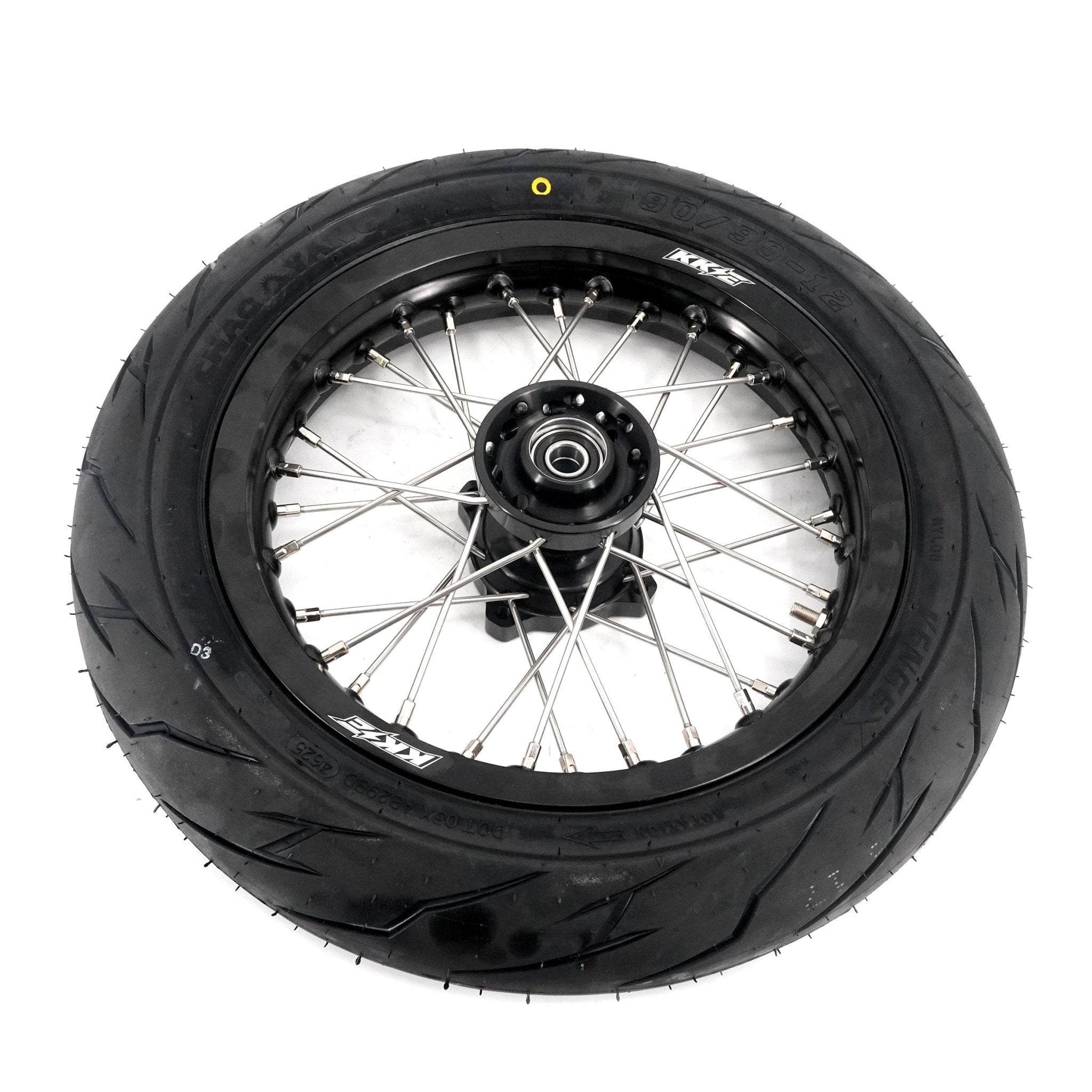 KKE 1.85*12'' & 2.15*12'' E-Bike Mini Wheels Kit with Tires Fit For Rawrr Mantis Mini 2024, Mini R/R17 2025-2026 Black - Pinned Electric