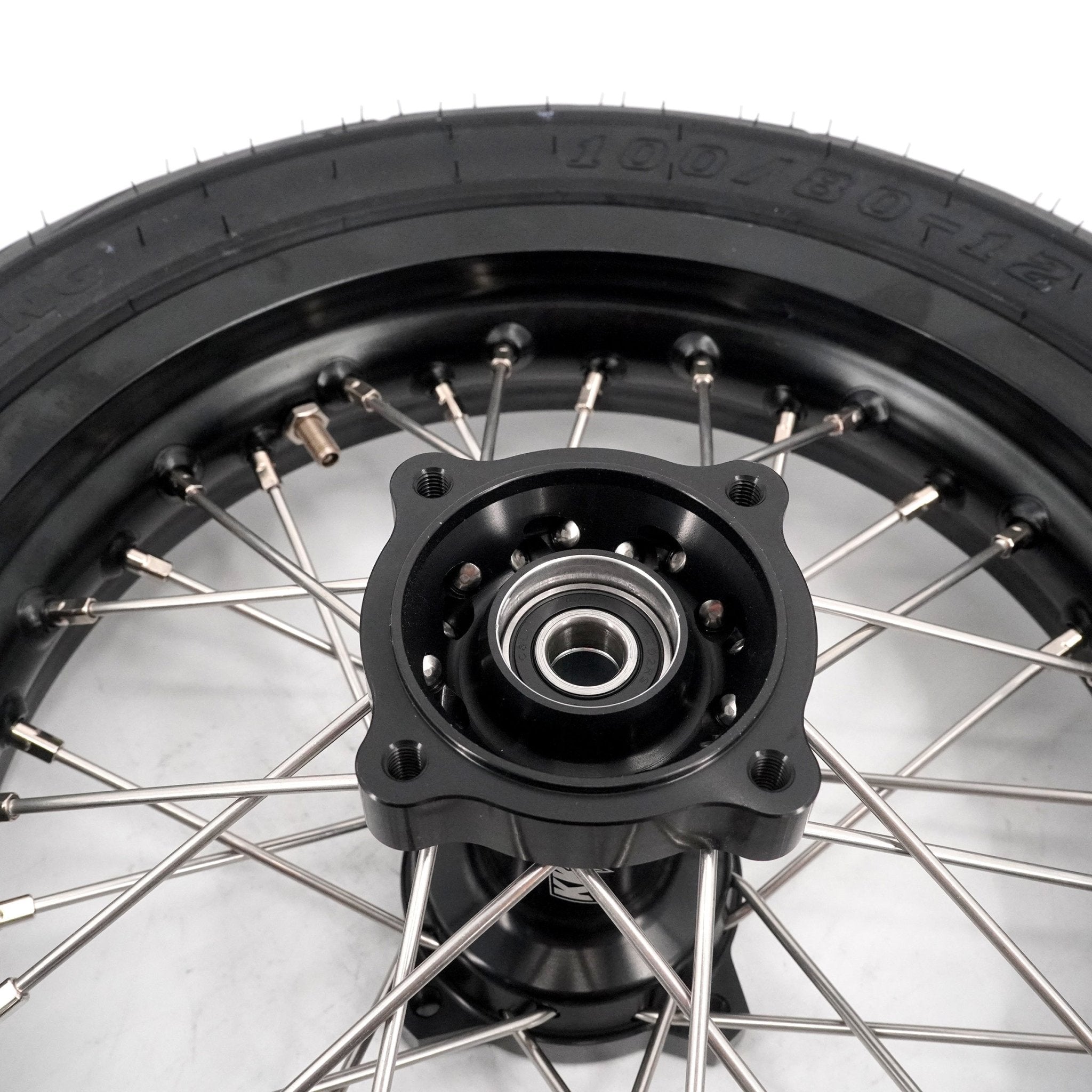 KKE 1.85*12'' & 2.15*12'' E-Bike Mini Wheels Kit with Tires Fit For Rawrr Mantis Mini 2024, Mini R/R17 2025-2026 Black - Pinned Electric