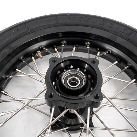 KKE 1.85*12'' & 2.15*12'' E-Bike Mini Wheels Kit with Tires Fit For Rawrr Mantis Mini 2024, Mini R/R17 2025-2026 Black - Pinned Electric