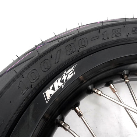 KKE 1.85*12'' & 2.15*12'' E-Bike Mini Wheels Kit with Tires Fit For Rawrr Mantis Mini 2024, Mini R/R17 2025-2026 Black - Pinned Electric