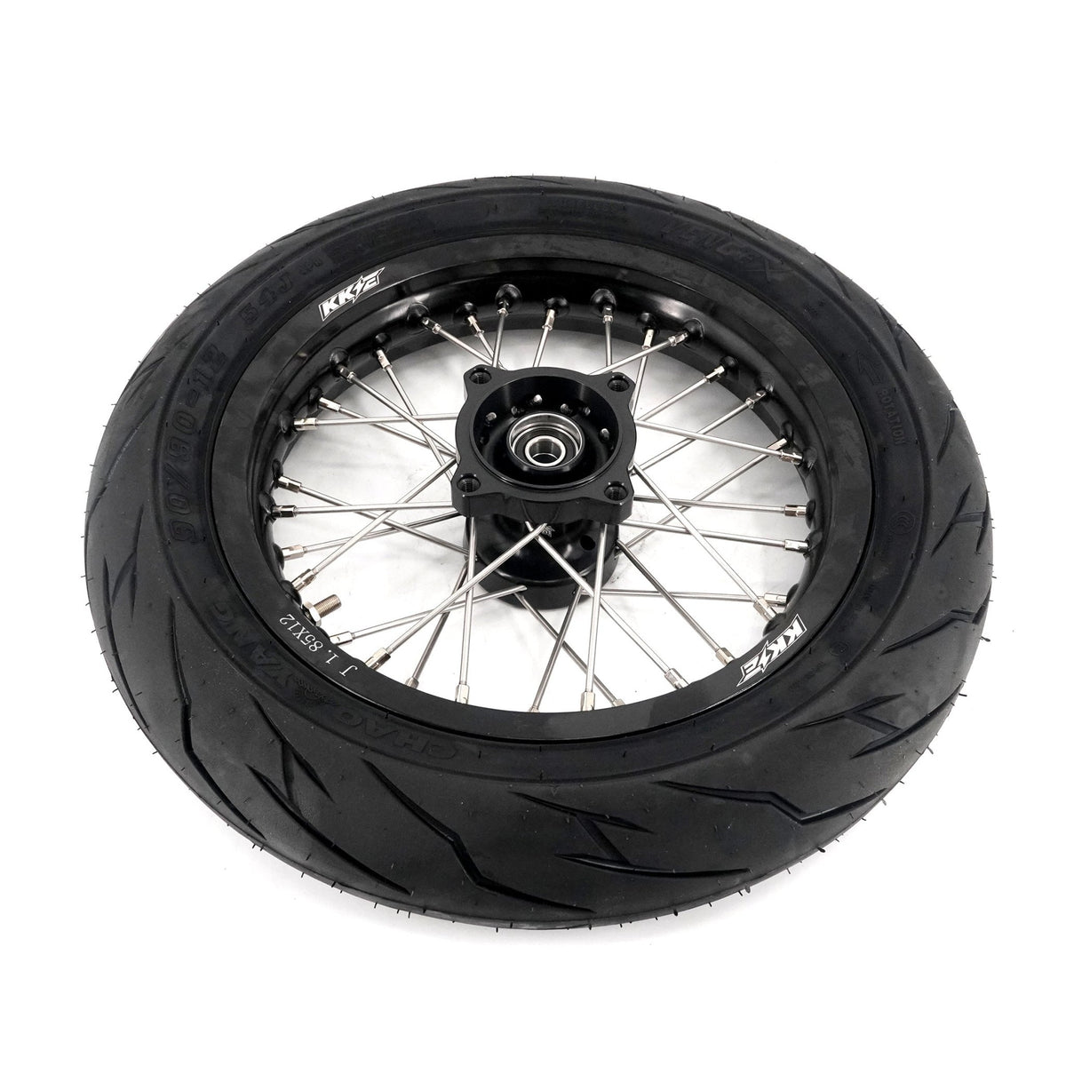 KKE 1.85*12'' & 2.15*12'' E-Bike Mini Wheels Kit with Tires Fit For Rawrr Mantis Mini 2024, Mini R/R17 2025-2026 Black - Pinned Electric