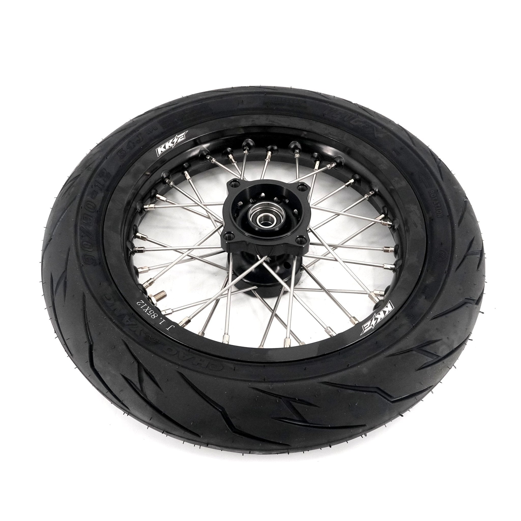 KKE 1.85*12'' & 2.15*12'' E-Bike Mini Wheels Kit with Tires Fit For Rawrr Mantis Mini 2024, Mini R/R17 2025-2026 Black - Pinned Electric