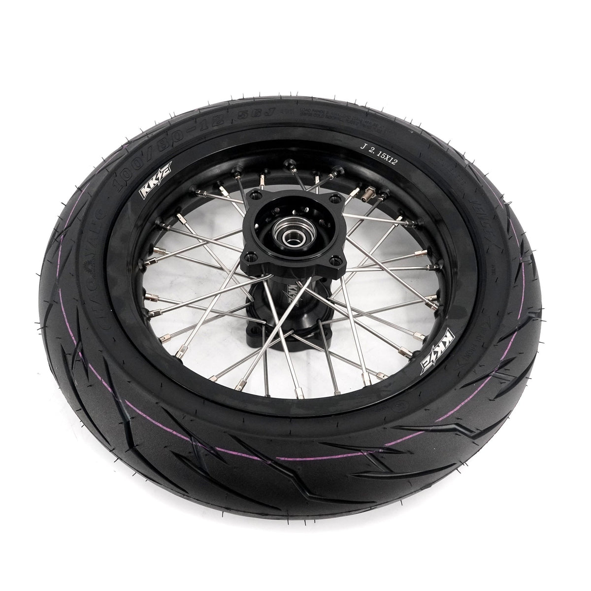 KKE 1.85*12'' & 2.15*12'' E-Bike Mini Wheels Kit with Tires Fit For Rawrr Mantis Mini 2024, Mini R/R17 2025-2026 Black - Pinned Electric