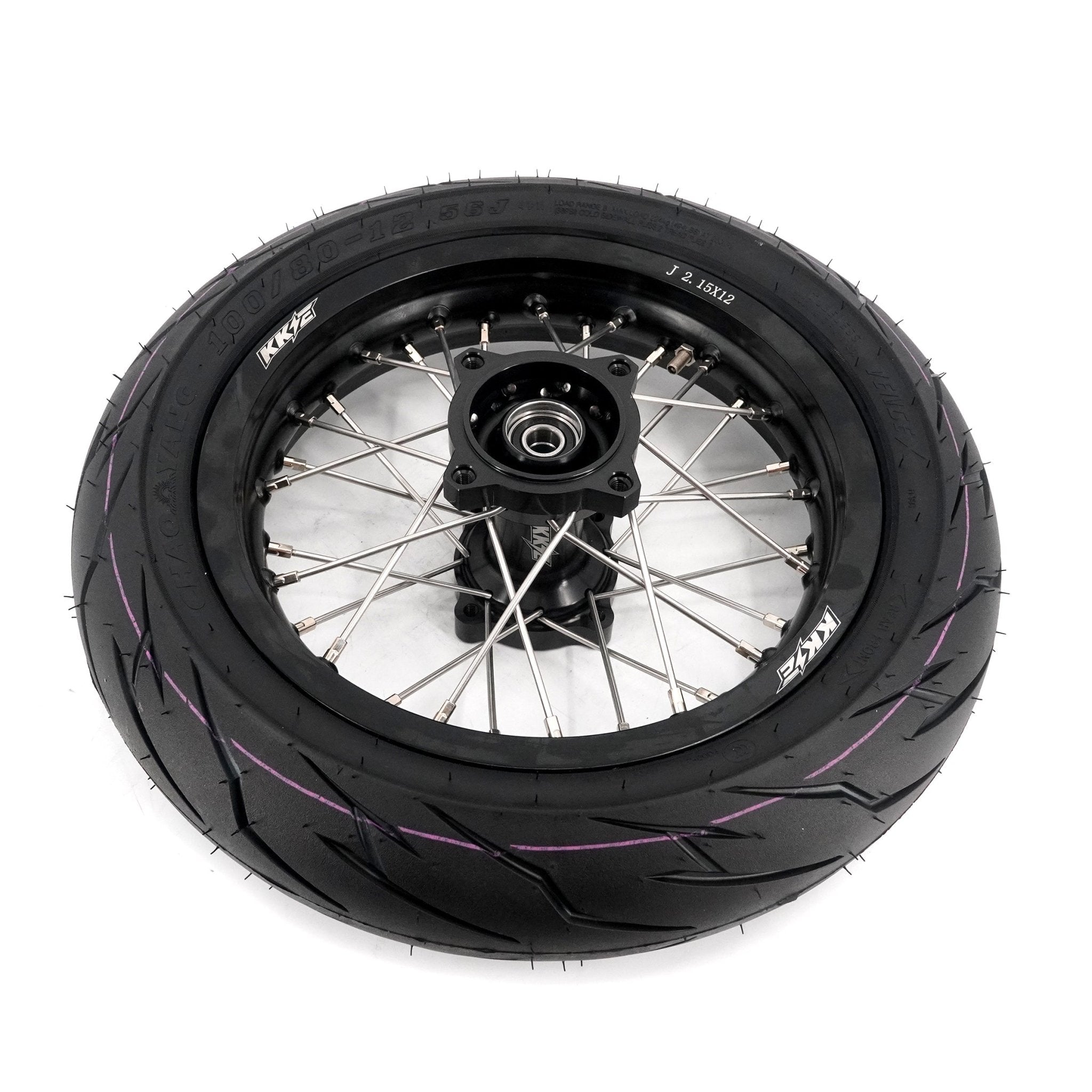 KKE 1.85*12'' & 2.15*12'' E-Bike Mini Wheels Kit with Tires Fit For Rawrr Mantis Mini 2024, Mini R/R17 2025-2026 Black - Pinned Electric