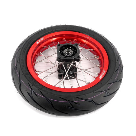 KKE 1.85*12'' & 2.15*12'' E-Bike Mini Wheels Kit with Tires Fit For Rawrr Mantis Mini 2024, Mini R/R17 2025-2026 Red Rims - Pinned Electric
