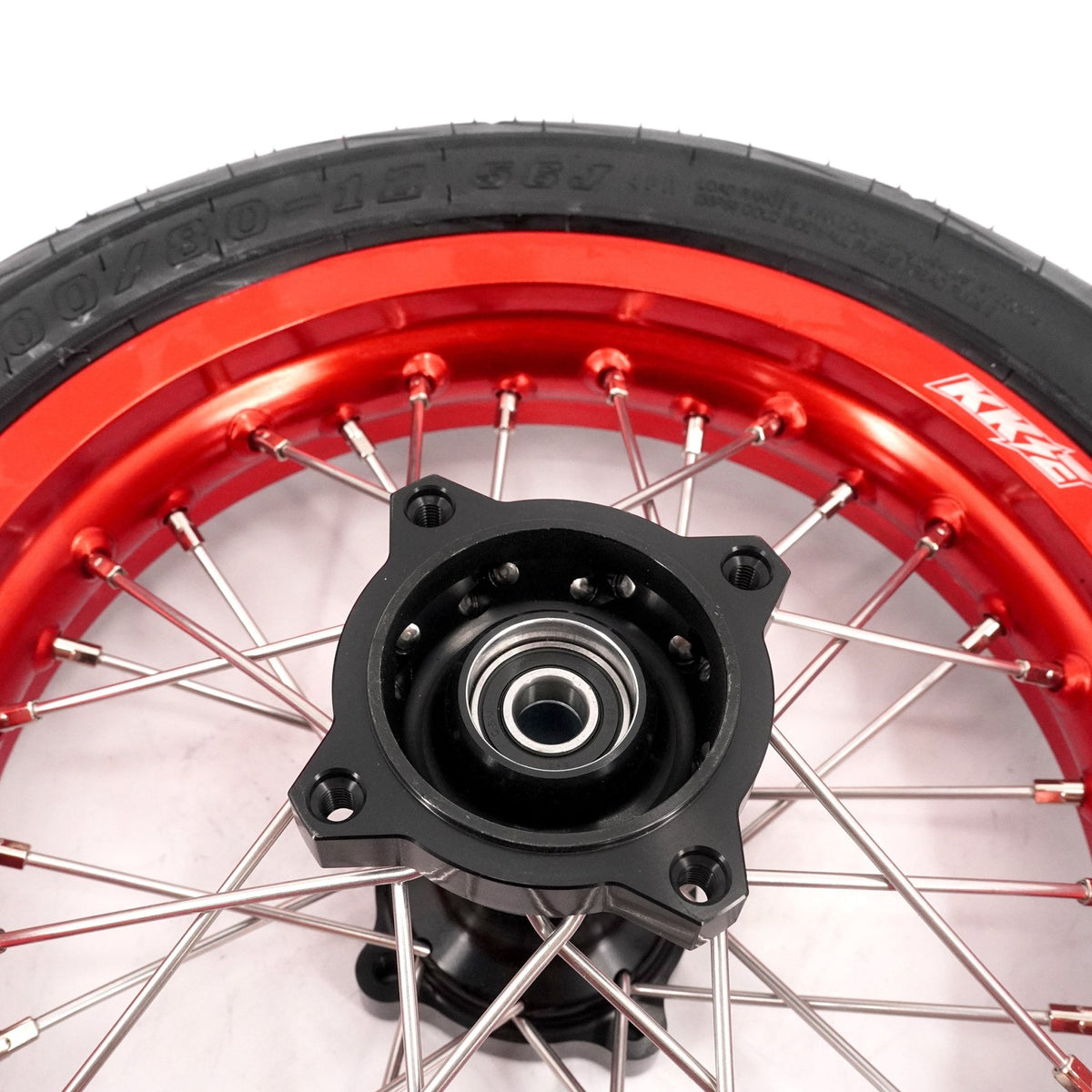 KKE 1.85*12'' & 2.15*12'' E-Bike Mini Wheels Kit with Tires Fit For Rawrr Mantis Mini 2024, Mini R/R17 2025-2026 Red Rims - Pinned Electric