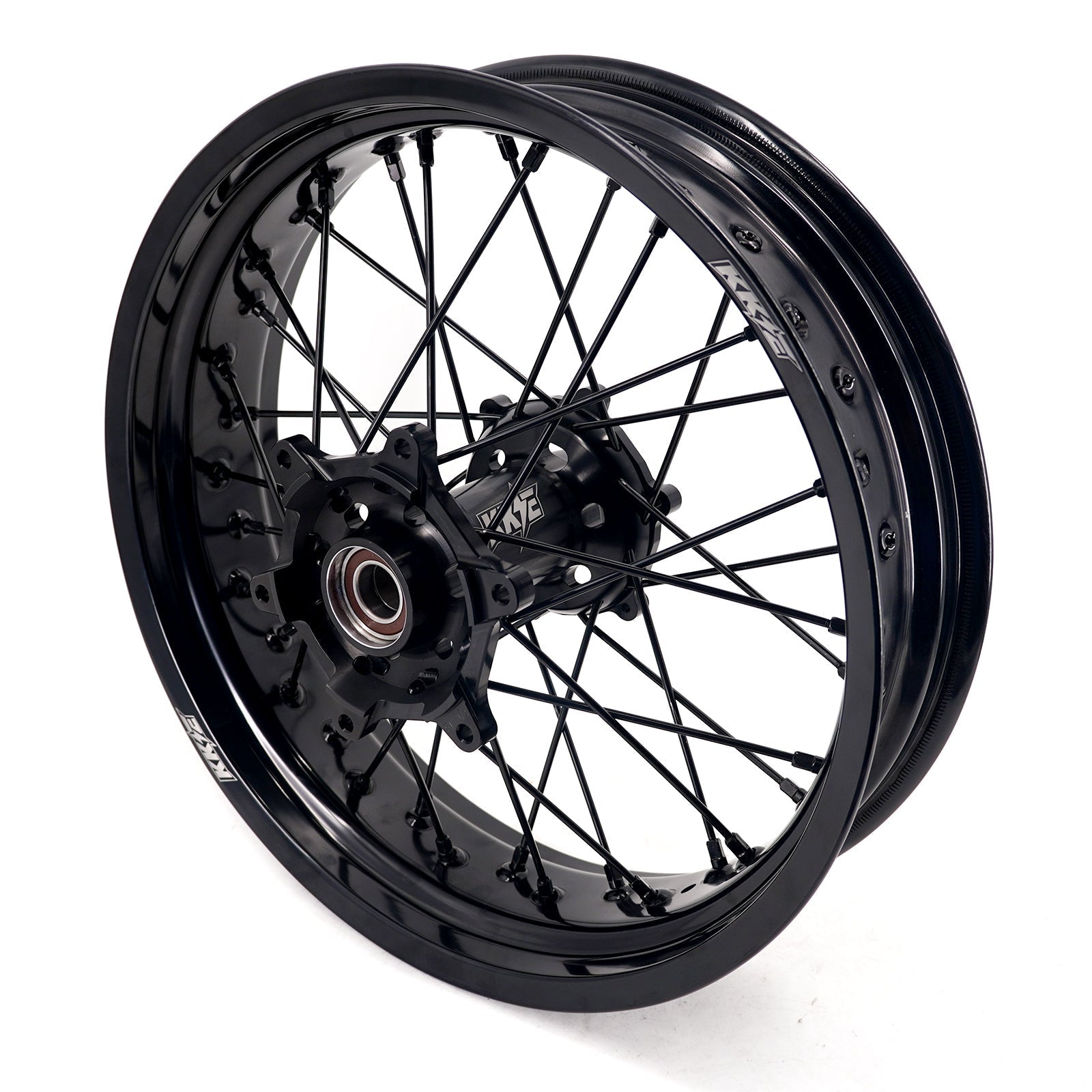KKE 3.5*17'' & 4.25*17'' Supermoto Wheels Rims Fit STARK VARG MX EX Electric Dirt Bike All Black - Pinned Electric