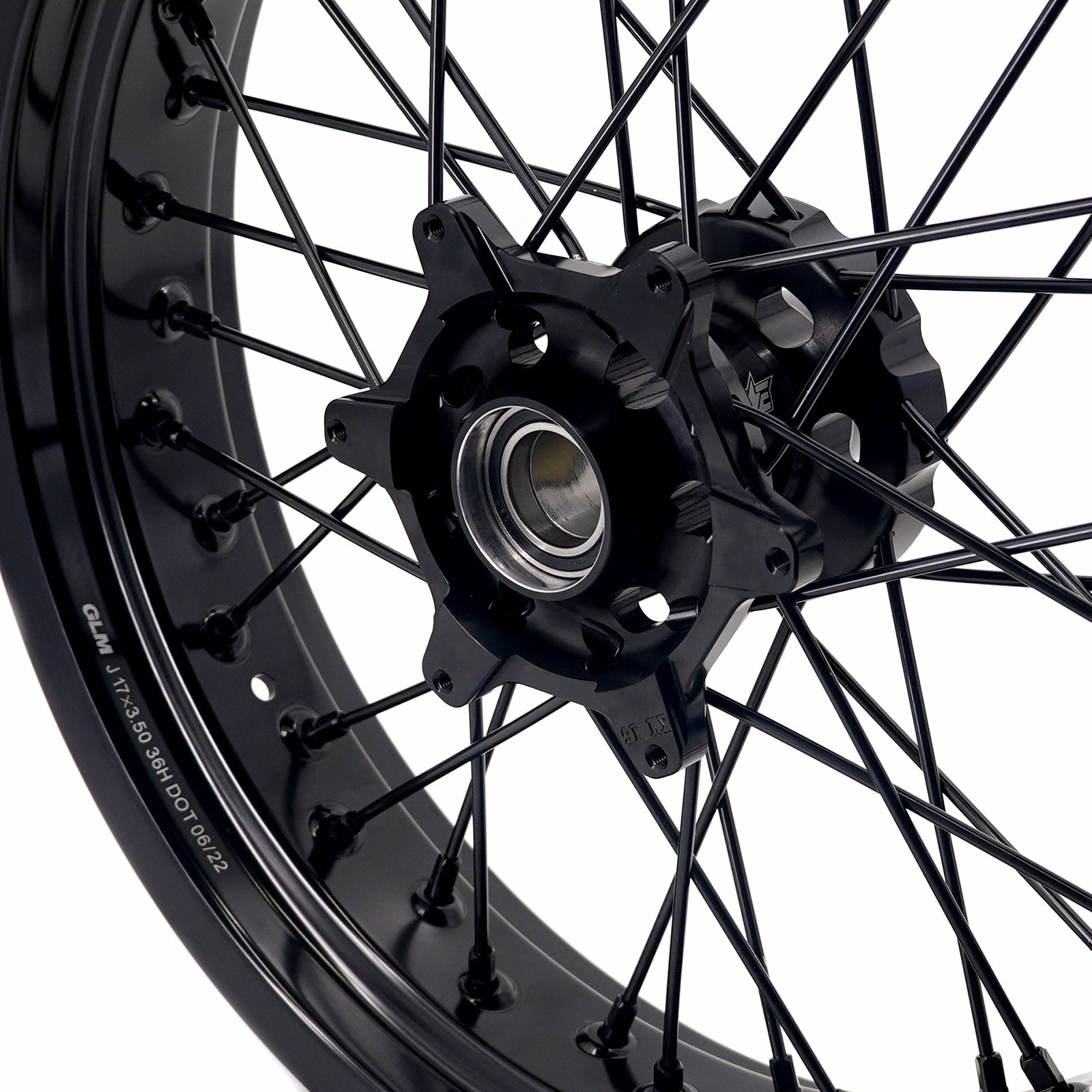 KKE 3.5*17'' & 4.25*17'' Supermoto Wheels Rims Fit STARK VARG MX EX Electric Dirt Bike All Black - Pinned Electric