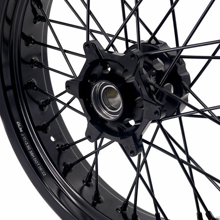 KKE 3.5*17'' & 4.25*17'' Supermoto Wheels Rims Fit STARK VARG MX EX Electric Dirt Bike All Black - Pinned Electric