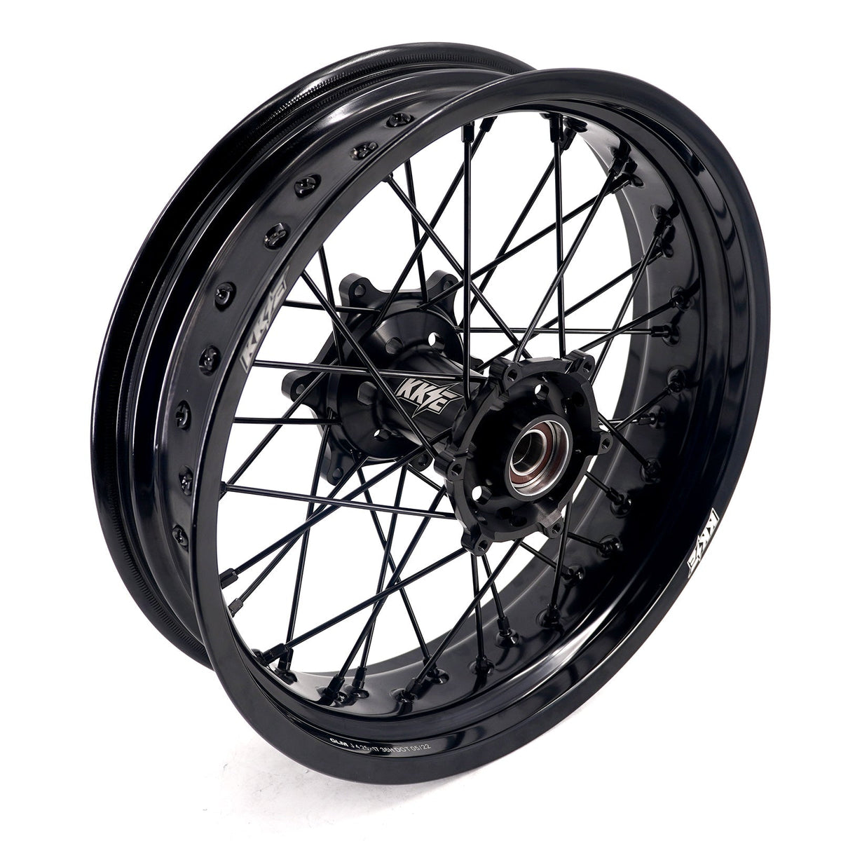 KKE 3.5*17'' & 4.25*17'' Supermoto Wheels Rims Fit STARK VARG MX EX Electric Dirt Bike All Black - Pinned Electric