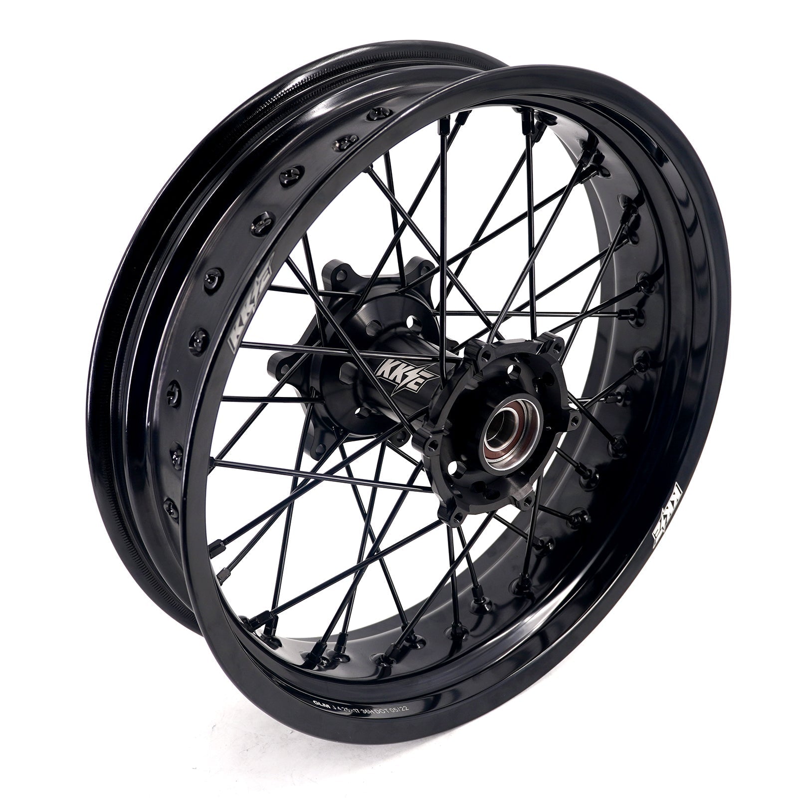KKE 3.5*17'' & 4.25*17'' Supermoto Wheels Rims Fit STARK VARG MX EX Electric Dirt Bike All Black - Pinned Electric