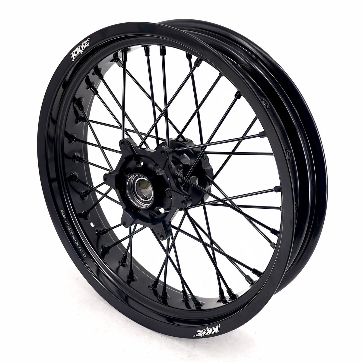 KKE 3.5*17'' & 4.25*17'' Supermoto Wheels Rims Fit STARK VARG MX EX Electric Dirt Bike All Black - Pinned Electric