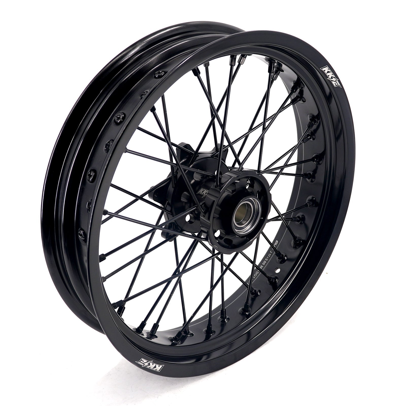 KKE 3.5*17'' & 4.25*17'' Supermoto Wheels Rims Fit STARK VARG MX EX Electric Dirt Bike All Black - Pinned Electric