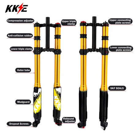 KKE 35MM Upgraded 5.5 Version Front Suspension Fork Fit Surron Light Bee, E-Ride Pro-SS, Talaria Sting MX3/MX4/R (Collective) - Pinned Electric