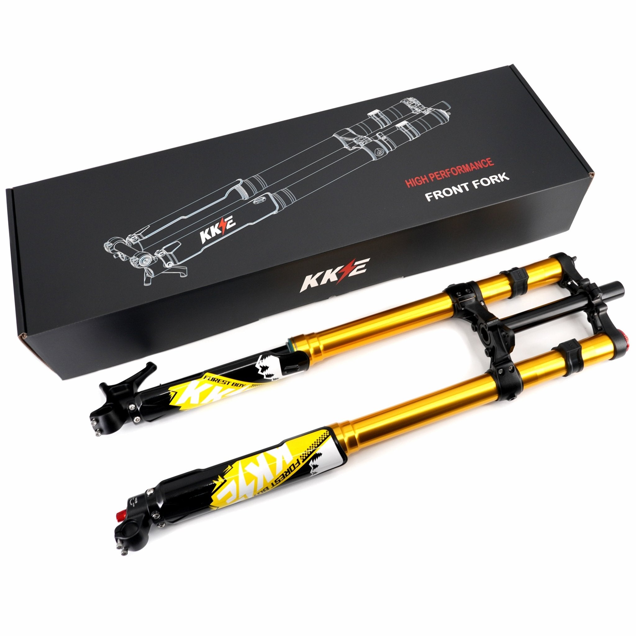 KKE 35MM Upgraded 5.5 Version Front Suspension Fork Fit Surron Light Bee, E-Ride Pro-SS, Talaria Sting MX3/MX4/R (Collective) - Pinned Electric