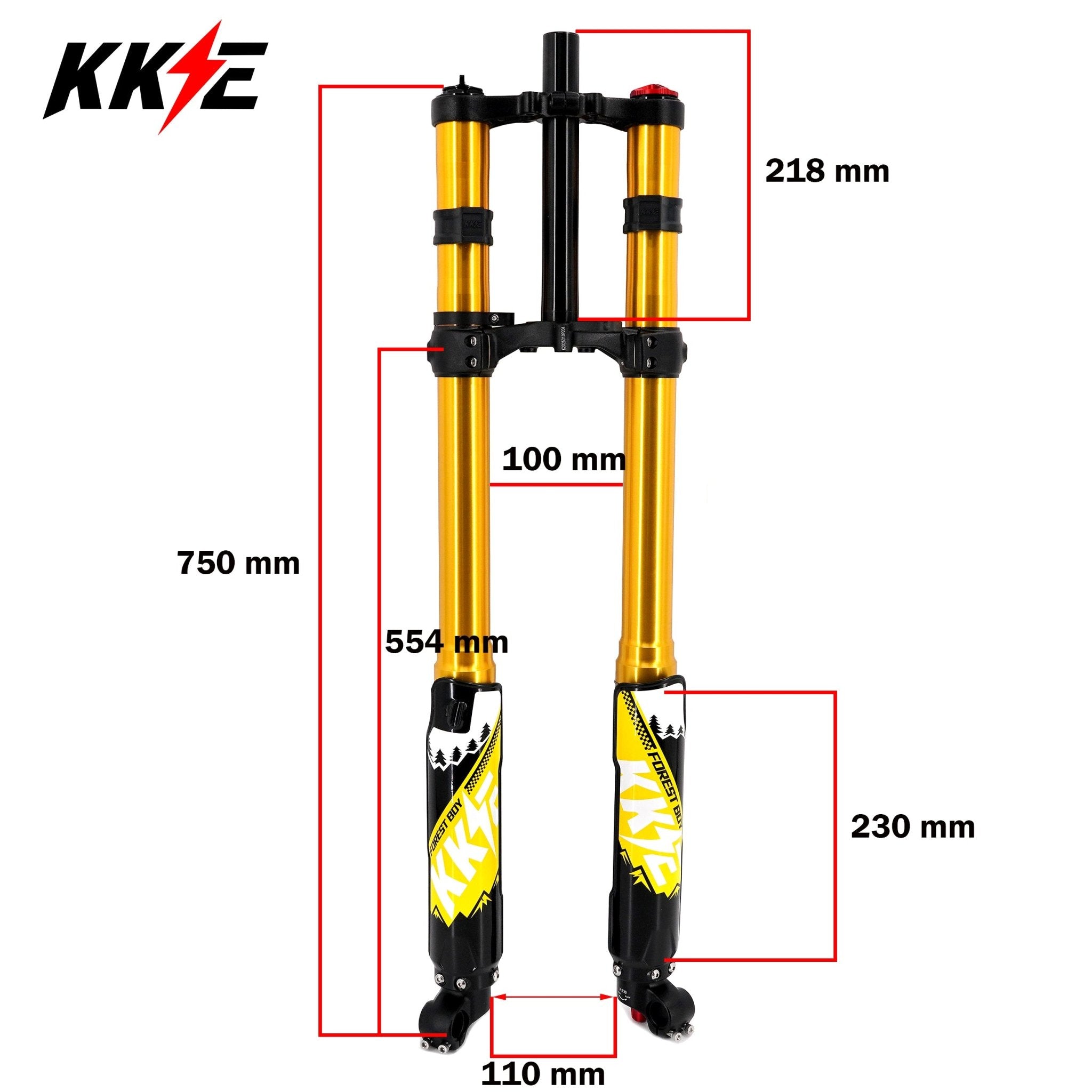 KKE 35MM Upgraded 5.5 Version Front Suspension Fork Fit Surron Light Bee, E-Ride Pro-SS, Talaria Sting MX3/MX4/R (Collective) - Pinned Electric