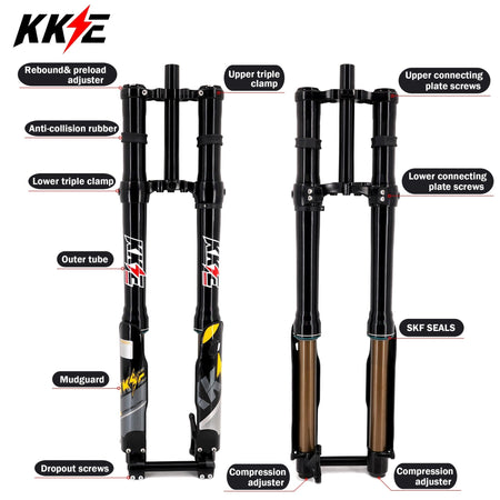 KKE 37MM Aluminum Front Fork Suspension Kit Fit SURRON Light Bee, E-Ride Pro-SS, Talaria Sting MX3/MX4/R (Collective) - Pinned Electric